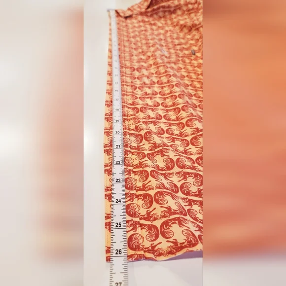 NWT - Eddie Bauer Mens Classic Short Sleeve Baja Shirt – Fox Print – Size M - Picture 15 of 16